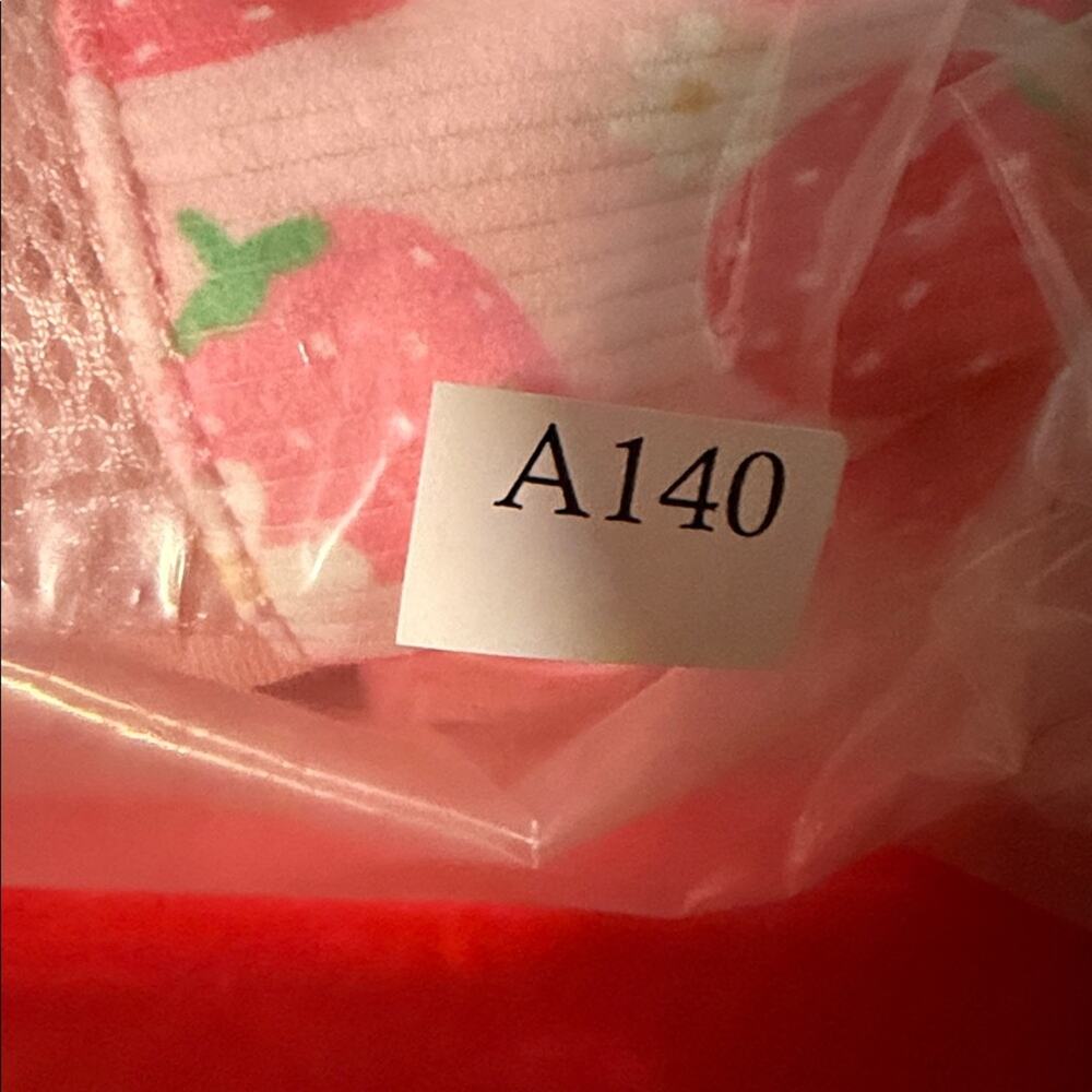 NWOT Charming Pink Strawberry Kids Backpack, lunch bag, pencil case - Picture 10 of 10